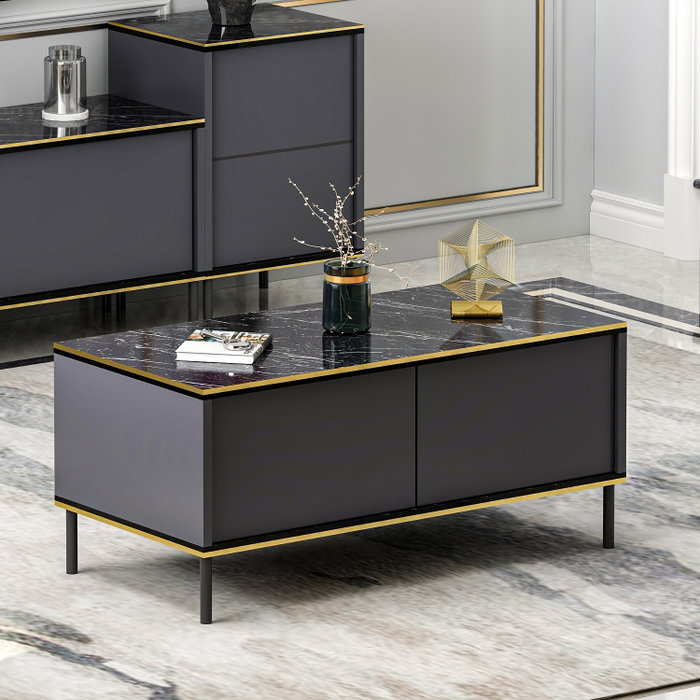 Hanah Home Imaj - Mesa de centro Antracita
